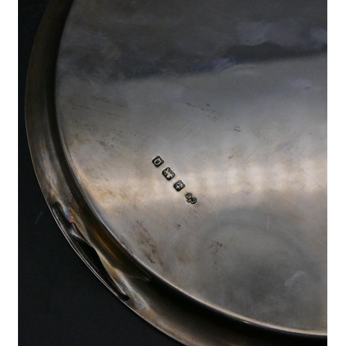 360 - An Edward VIII military silver salver with allover engraved signatures, inscription to centre 