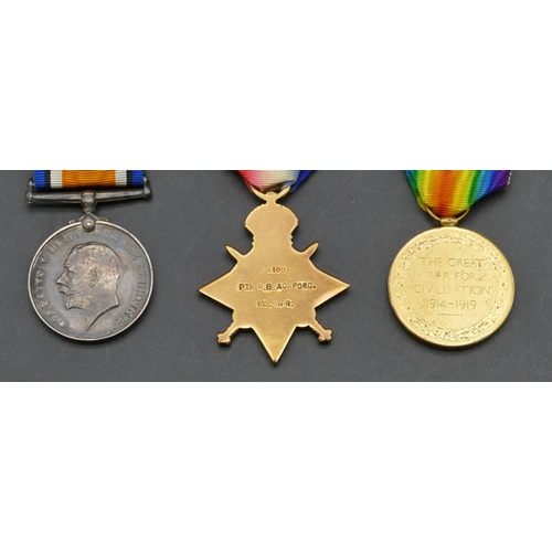 401 - 3 WWI medals, 1914-18 medal, War medal, 1914-15 Star 