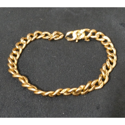 425 - A 9ct gold linked bracelet (a/f), 9.3 grams