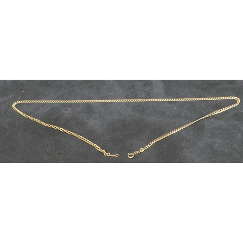 428 - A 9ct gold flat linked chain, 52cm long, 8.2 grams