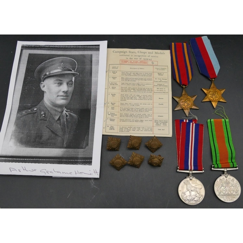 586 - 4 WW2 medals, 1939-45 medal, The Defence Medal, The Burma Star, The 39/45 Star 