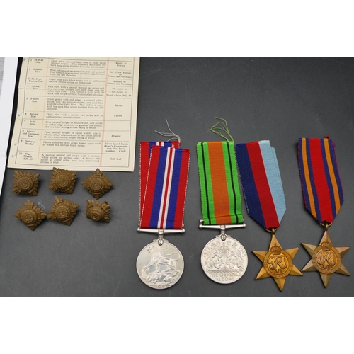 586 - 4 WW2 medals, 1939-45 medal, The Defence Medal, The Burma Star, The 39/45 Star 