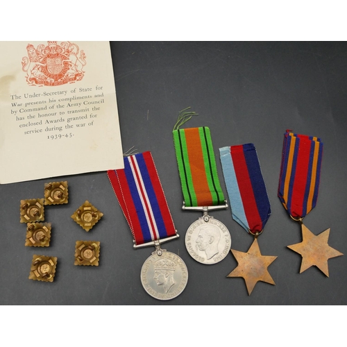 586 - 4 WW2 medals, 1939-45 medal, The Defence Medal, The Burma Star, The 39/45 Star 