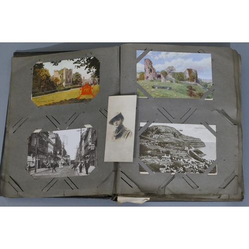 652 - A larger postcard album containing Clevedon Observation Balloon and later cards.