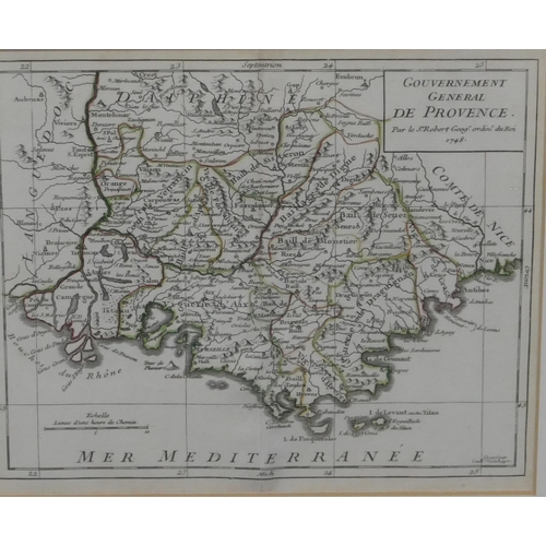 719 - Robert D de Vangondy 18th Century small hand coloured map 