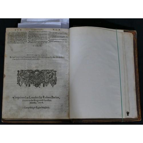 757 - An early 17th Century bible in English, 