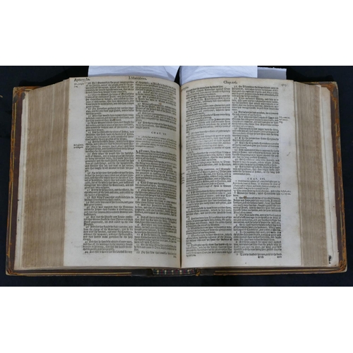 757 - An early 17th Century bible in English, 