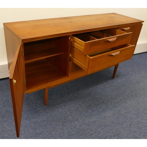 804 - An Austin Suite Retro vintage mid 20th Century 1960's teak sideboard, 3 graduated centre drawers, fl... 