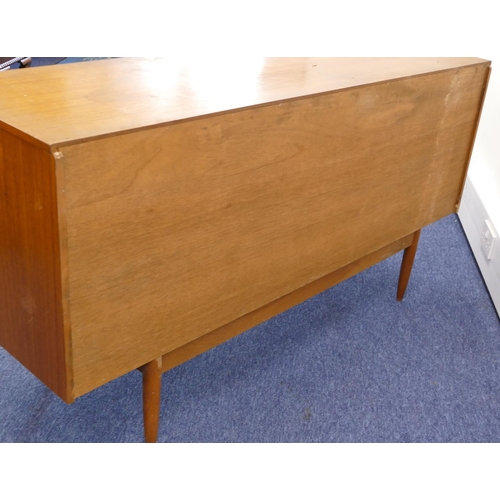 804 - An Austin Suite Retro vintage mid 20th Century 1960's teak sideboard, 3 graduated centre drawers, fl... 