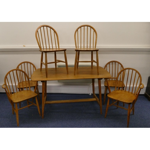 805 - An Ercol 20th Century 1960's blonde beech and elm dining room suite, model 370, rectangular shaped d... 