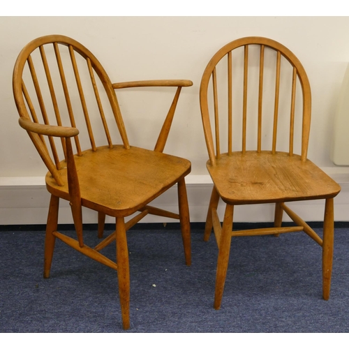 805 - An Ercol 20th Century 1960's blonde beech and elm dining room suite, model 370, rectangular shaped d... 