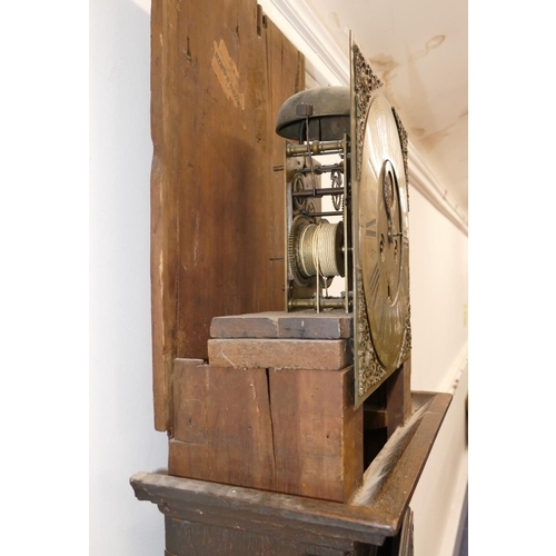 770 - Wilmshurst, Odiham 8-day striking longcase clock with allover carved decoration, square brassed dial... 