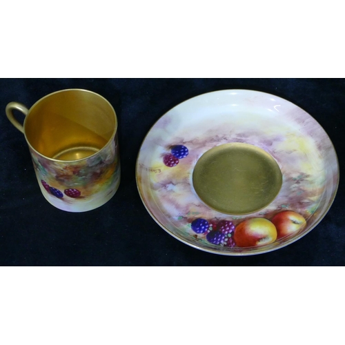 103 - A Royal Worcester cabinet cup and saucer 