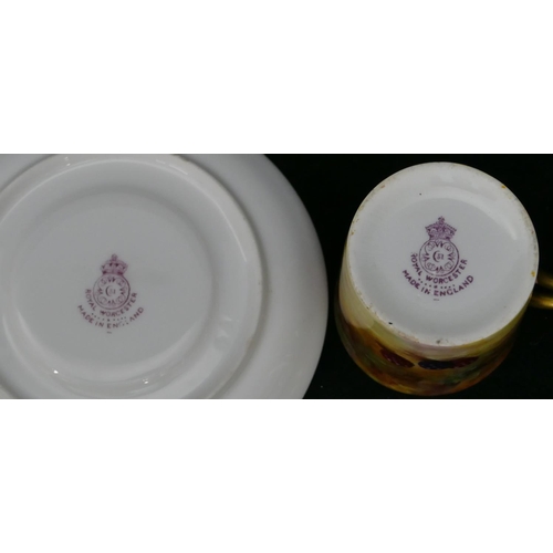 103 - A Royal Worcester cabinet cup and saucer 