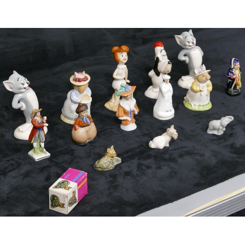 55 - 4 Beswick cartoon characters, a small quantity of various china figures etc.