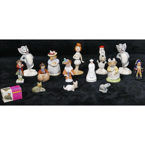 55 - 4 Beswick cartoon characters, a small quantity of various china figures etc.