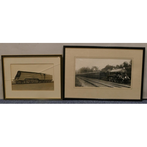 197 - A black and white photograph of a steam engine 