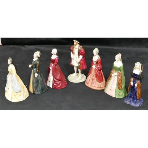 34 - A set of 7 Coalport bone china figures 