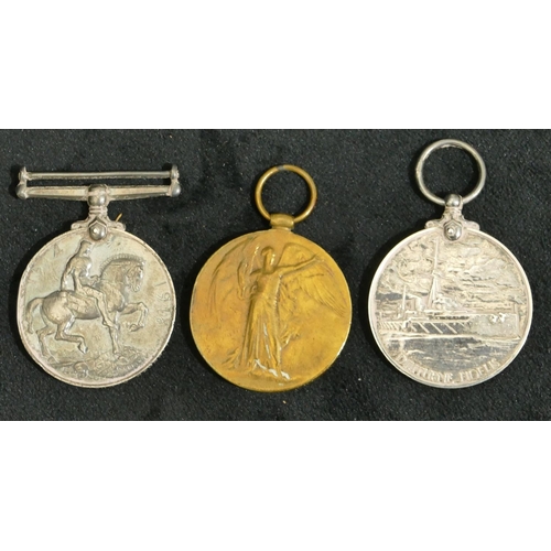 681 - A set of 3 WWI naval medals, 1914 Medal, War Medal, Long Service Medal 