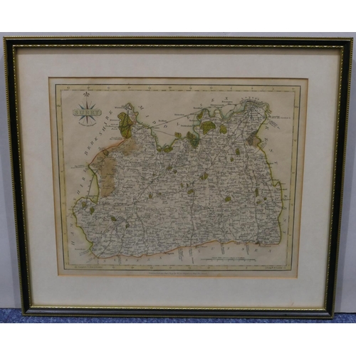 710 - J Cary 18th Century hand coloured map 