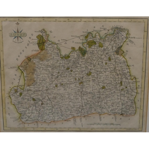 710 - J Cary 18th Century hand coloured map 