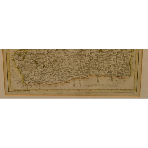 710 - J Cary 18th Century hand coloured map 