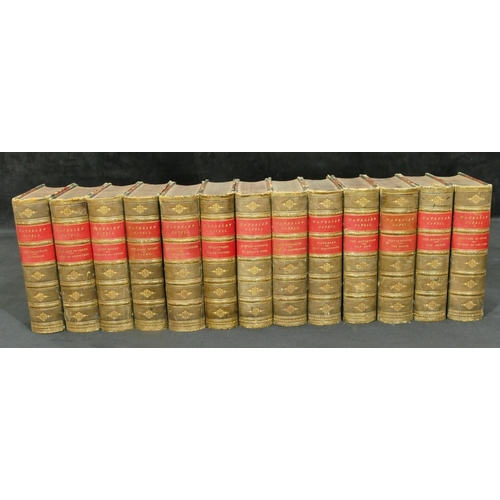 744 - A set of 13 leather bound books 