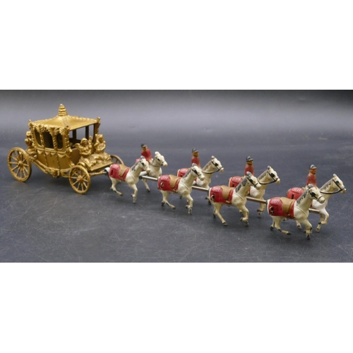 749 - A gilt coronation coach and queen (no box), 39.5cm long overall