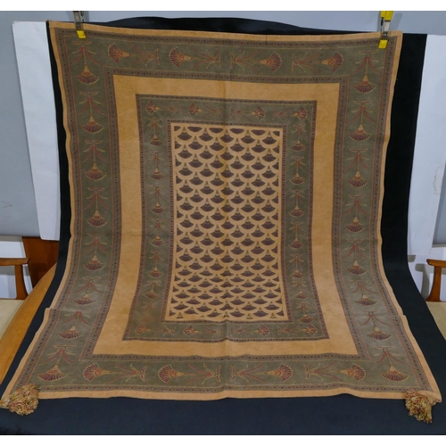 4038 - 3 woven throws, each with tasseled corners, 133cm x 172cm