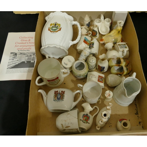 4103 - 21 Goss crested china ornaments and a large quantity of other various crested china.