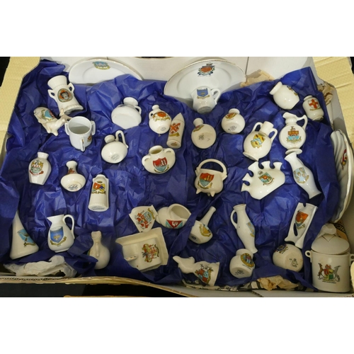 4103 - 21 Goss crested china ornaments and a large quantity of other various crested china.