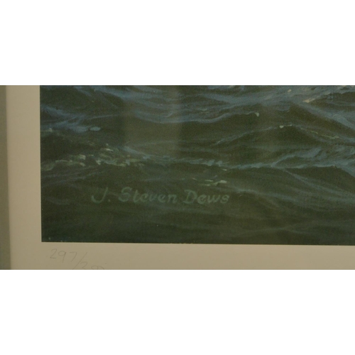 4136 - Steven Dews, signed limited edition print,  depicting sailing boats, signbed in pencil and  numbered... 