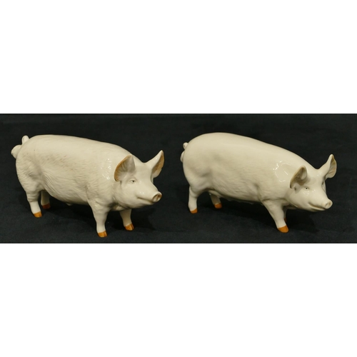 93 - 2 Beswick figures of pigs 