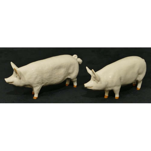 93 - 2 Beswick figures of pigs 