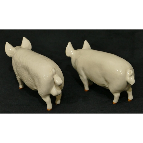 93 - 2 Beswick figures of pigs 