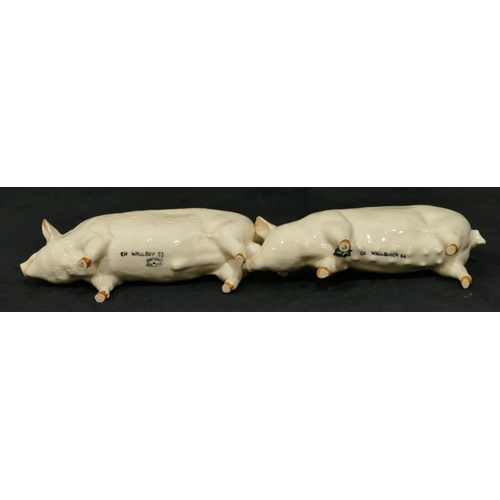 93 - 2 Beswick figures of pigs 