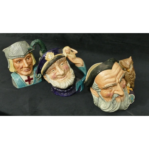 98 - 3 Royal Doulton character jugs 