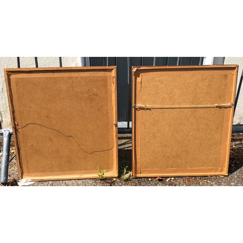 6033 - A pair of Chinese Government gold loan bonds in wood frames, 55 x 47cm.