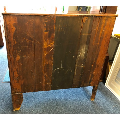 6064 - A 19th Century mahogany bow fronted chest of drawers, 105cm wide, 51cm deep, 104cm high.