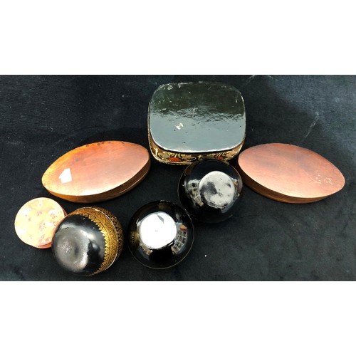 6084 - 7 various wooden trinket boxes. (7)