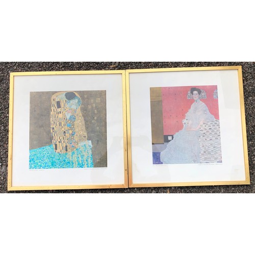 6101 - 2 Gustav Klimt coloured prints 