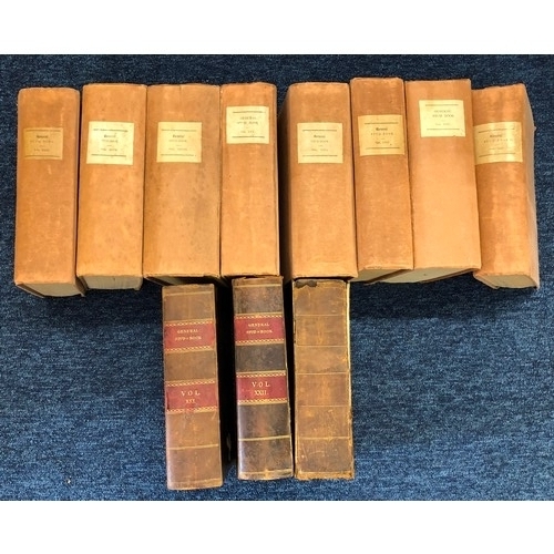 6097 - 11 General Stud books, from 1905, 1909, 1913, 1917, 1921, 1925 x 2, 1929, 1933, 1941, 1945.