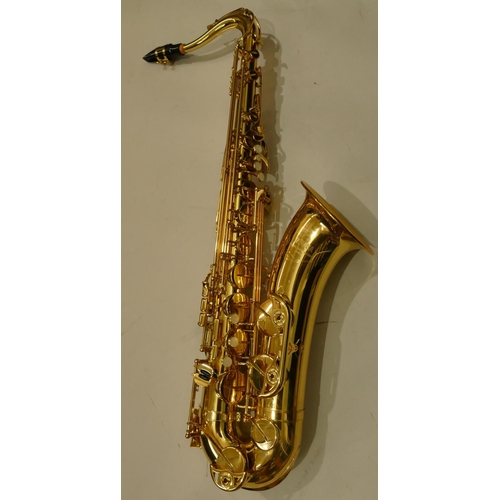 1000 - Yamaha tenor saxophone stamped YTS-32, serial number 065911, 2 additional mouth pieces stamped Morga...