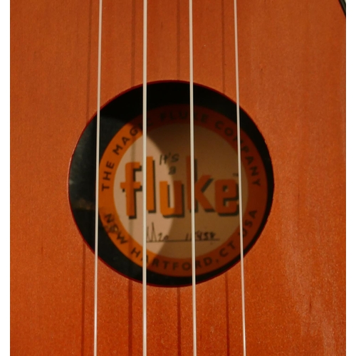 1004 - 2 Fluke ukulele's,  serial numbers M20 15438 and M10 27347. (2)