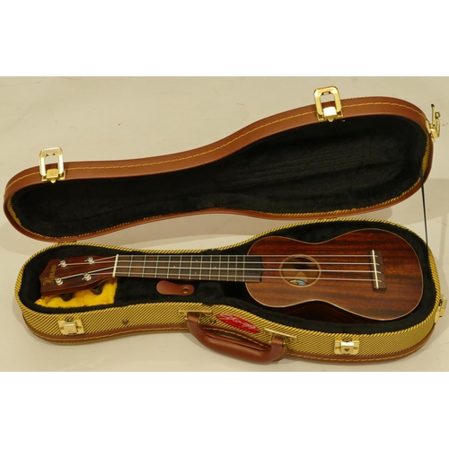 1005 - Hamano soprano ukulele model H-100, serial number 06060549, in hard case.