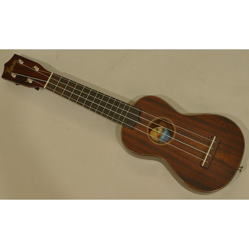 1005 - Hamano soprano ukulele model H-100, serial number 06060549, in hard case.