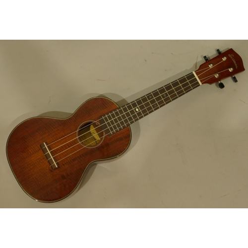 1007 - Eastman ukulele model EU3C serial number 16956769 in hard case.