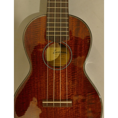 1007 - Eastman ukulele model EU3C serial number 16956769 in hard case.