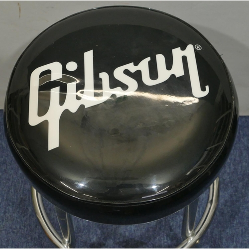 1064 - Gibson Premium Guitar swivel stool, seat diameter 38cm, height 60cm.