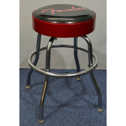 1065 - Fender Guitar swivel stool, seat diameter 36cm, height 58cm.